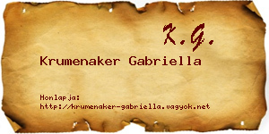 Krumenaker Gabriella névjegykártya
