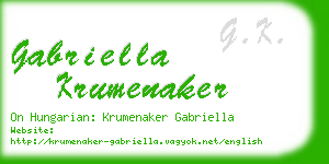 gabriella krumenaker business card